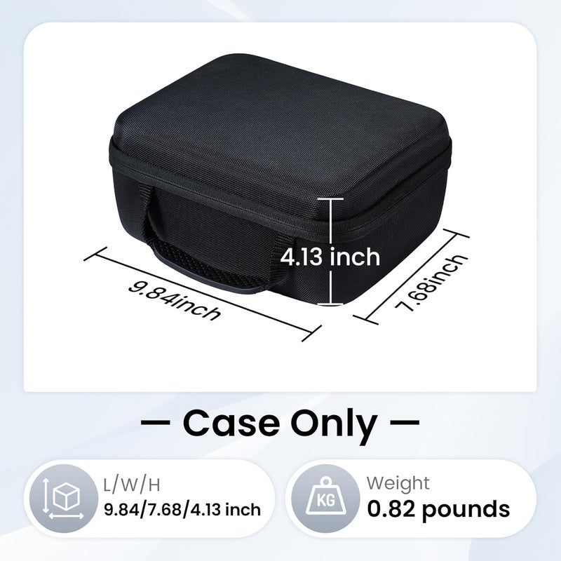 LabelCreate EVA Hard Case- Compatible with Phomemo 241BT Label Printer, Waterproof Storage Bag Fitting for Bluetooth Thermal Label Printer, Shockproof, Black (Only Case) - Image 2